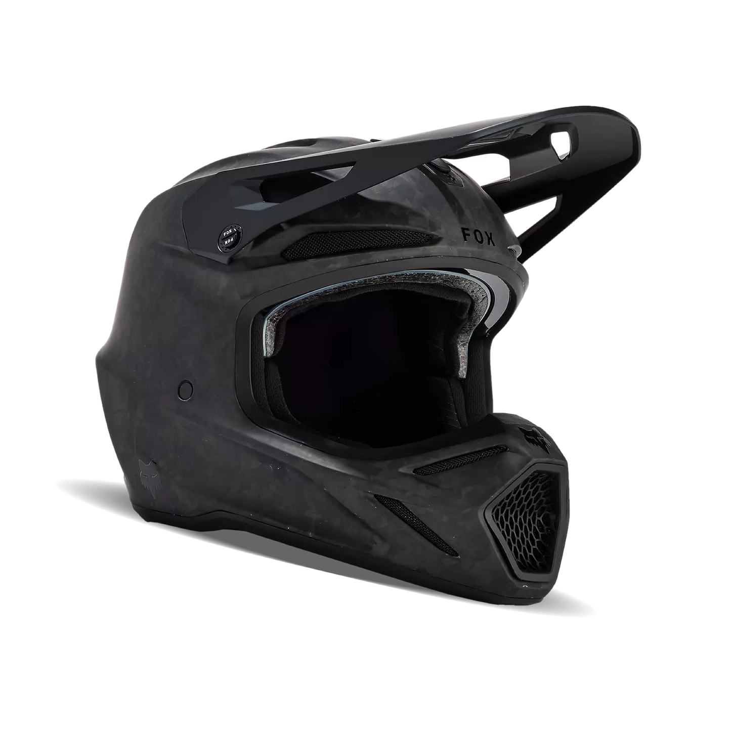 Fox V3 RS Carbon Solid Helmet Matte Black Size M