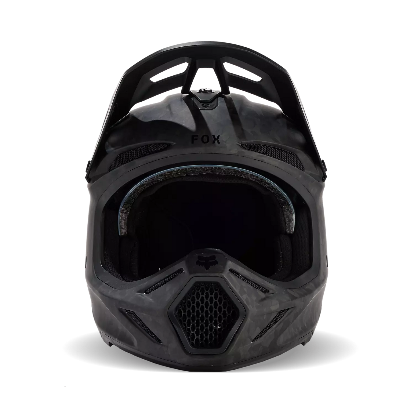 Fox V3 RS Carbon Solid Helmet Matte Black Size M