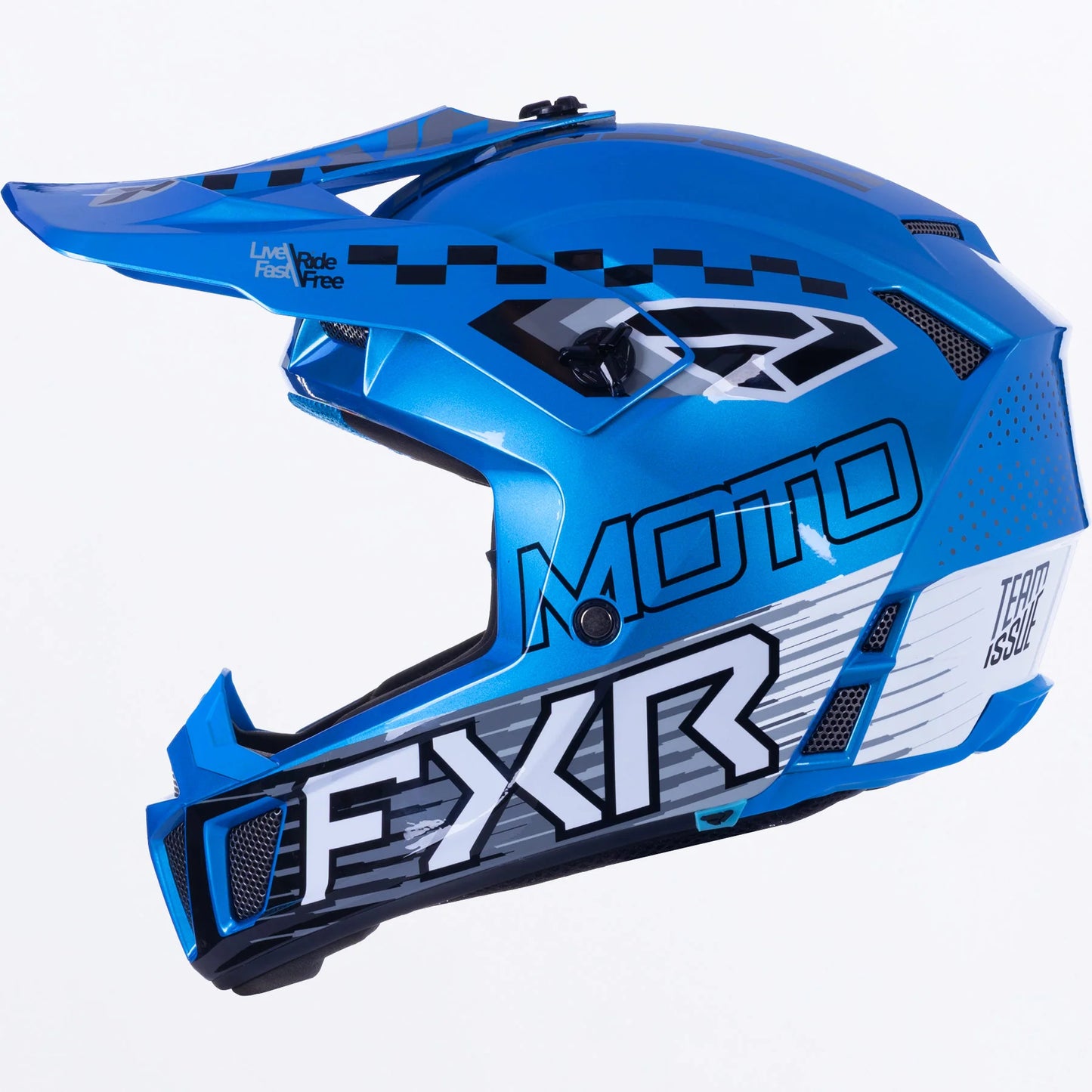 FXR Clutch MX Helmet Youth's Blue Size L