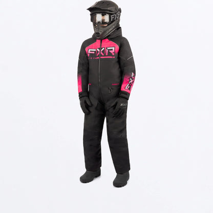 FXR Recruit Monosuit Youths' Black/Fuchsia Size 12
