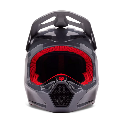 Fox V1 Interfere Helmet Grey and Red Size M