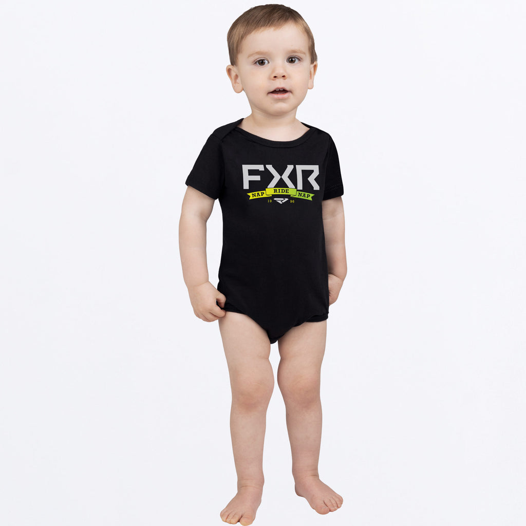 INFANT PODIUM S/S ONESIE BK/Glowstick 12-18 MTH