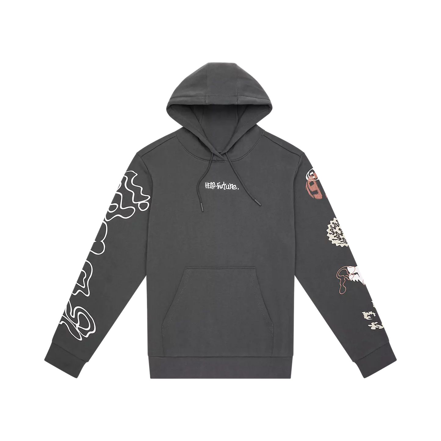 Fox Hello Future Pullover Hoodie Women's Dark Shadow Size L