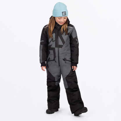FXR Cold Cross CX Monosuit Children's Black and Charcoal Size 2