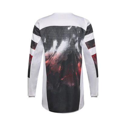 Fox 180 Kairos Jersey White and Fluorescent Red Size XS