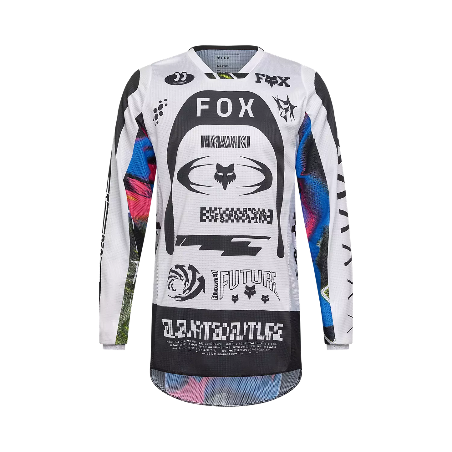 Fox 180 Image Cosmo Jersey White and Black Size M
