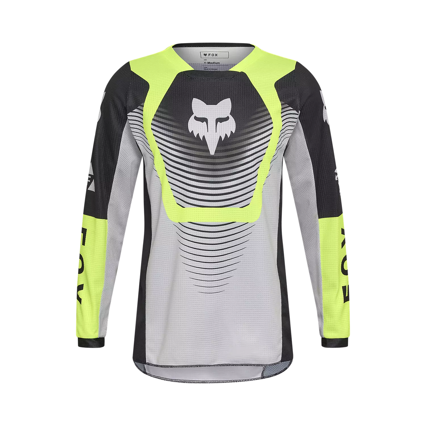 Fox 180 Collect Jersey Youth's Grey and Yellow Size L
