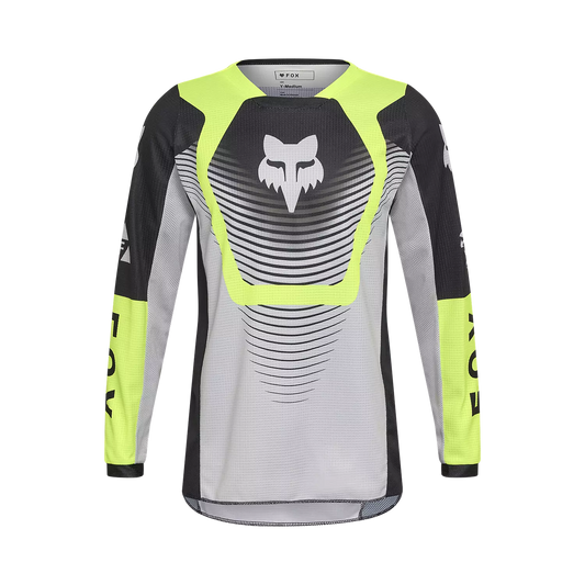Fox 180 Collect Jersey Youth's Grey and Yellow Size S