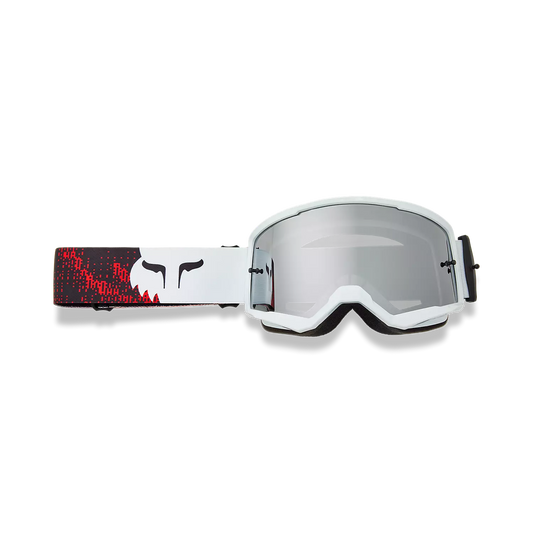 Fox Main Kairos Spark Goggle White and Fluorescent Red
