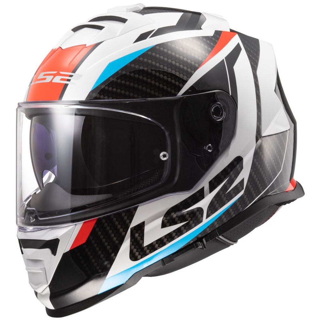 LS2 Assault Helmet Racer White/Red/Blue Size 2XL