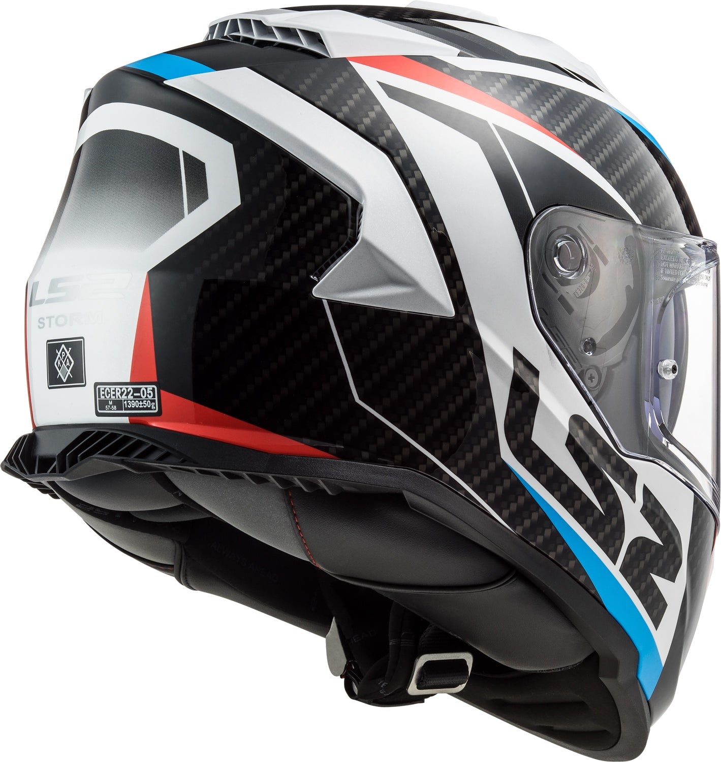 LS2 Assault Helmet Racer White/Red/Blue Size 2XL