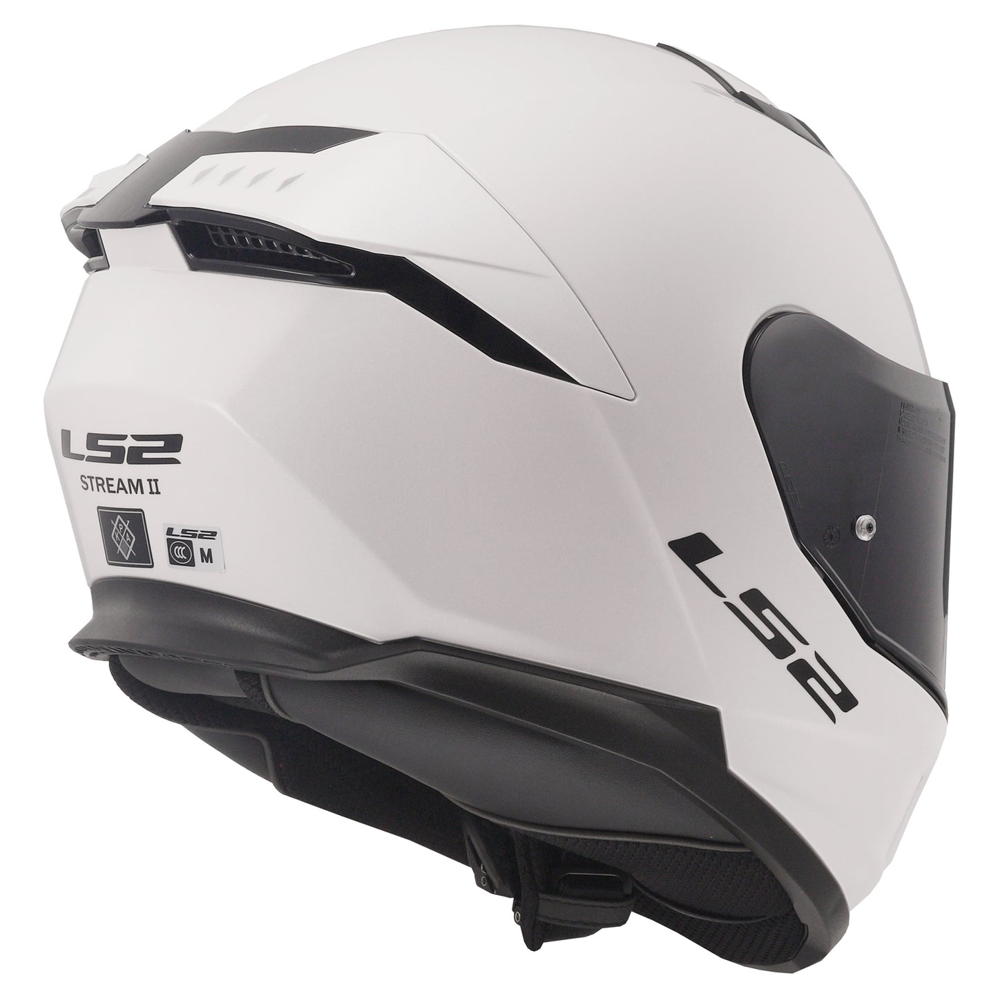 LS2 Stream II Helmet Glossy White Size M