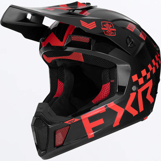 FXR Clutch Gladiator Helmet Nuke Red Size L