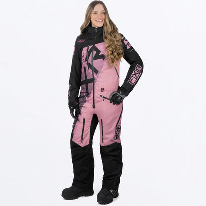 FXR CX F.A.S.T. Monosuit Women's Black/Dusty Rose Size 14