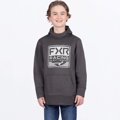 FXR Emblem Tech Hoodie Youths' Asphalt Splatter Size M