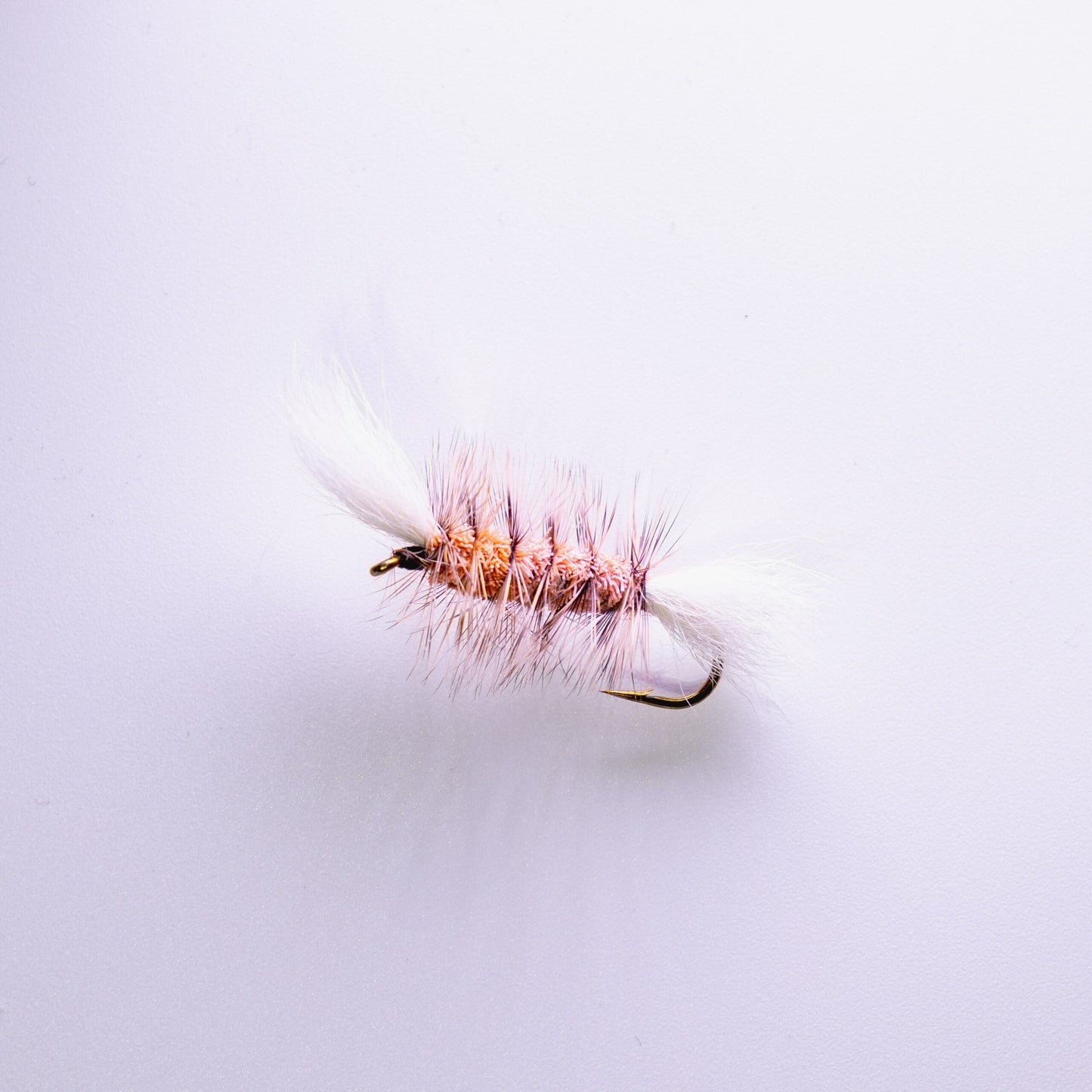 Dry Fly Pink Body Brown Hackle Bomber #6