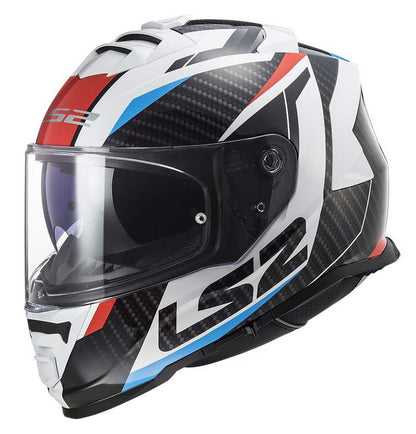 HELM ASSAULT RACER WH/RD/BL XL LS2