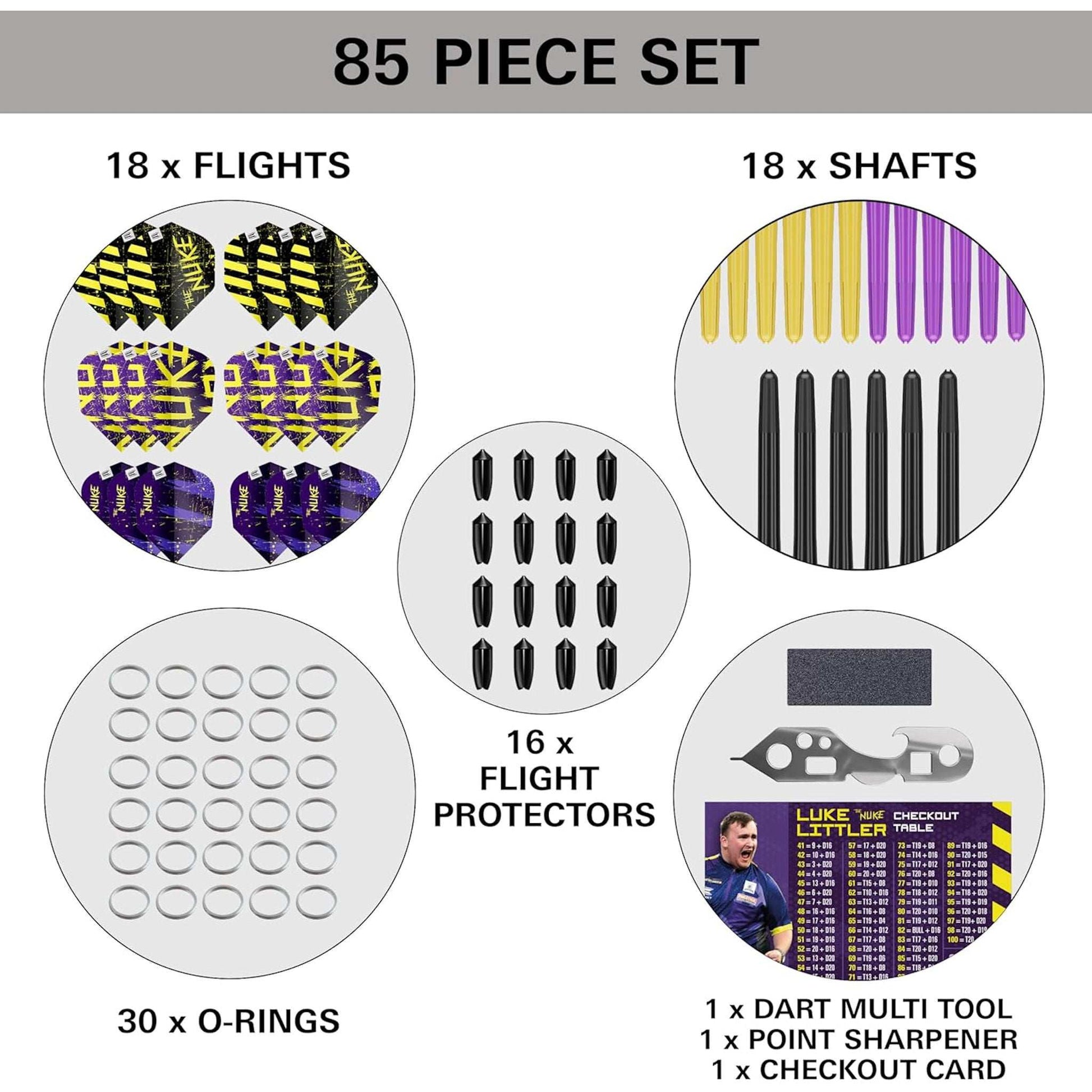 Target Darts Luke the Nuke Littler 85-Piece Accessory Kit