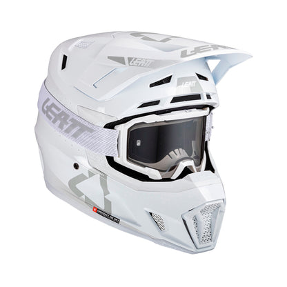 Leatt Moto 7.5 V25 Helmet with Goggles White Size M