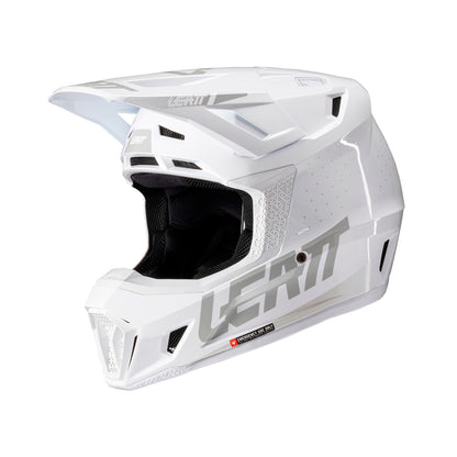 Leatt Moto 7.5 V25 Helmet with Goggles White Size M
