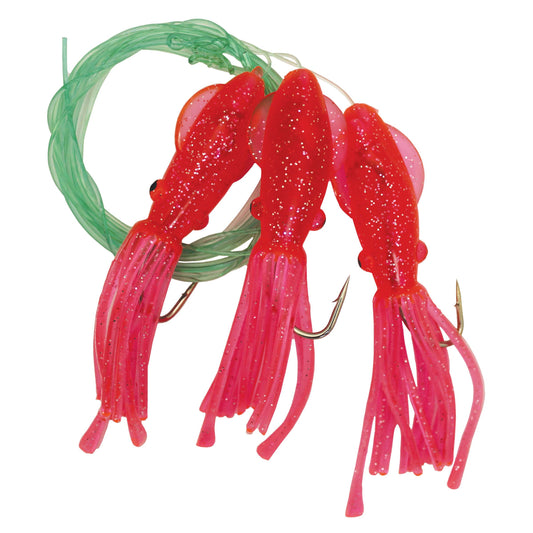Compac Bullet Head Squid Rig Pink 3pk