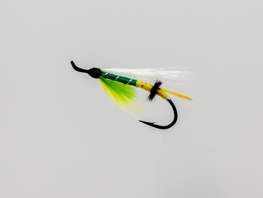Wet Fly Green Highlander w/ White Wing #6