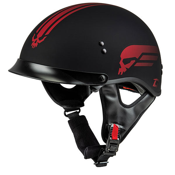 GMAX HH65 Half Helmet Retribution Matte Red Size L