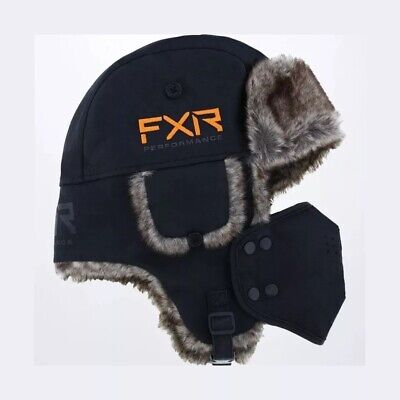TRAPPER HAT S/M BLACK/ORANGE