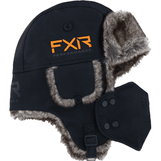 TRAPPER HAT Youth BLACK/ORANGE