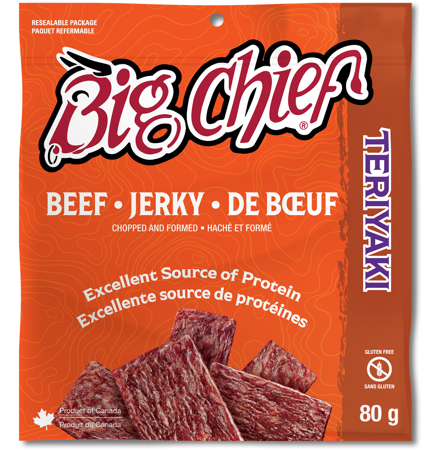 Big Chief 415 Teriyaki Beef Jerky 80ga