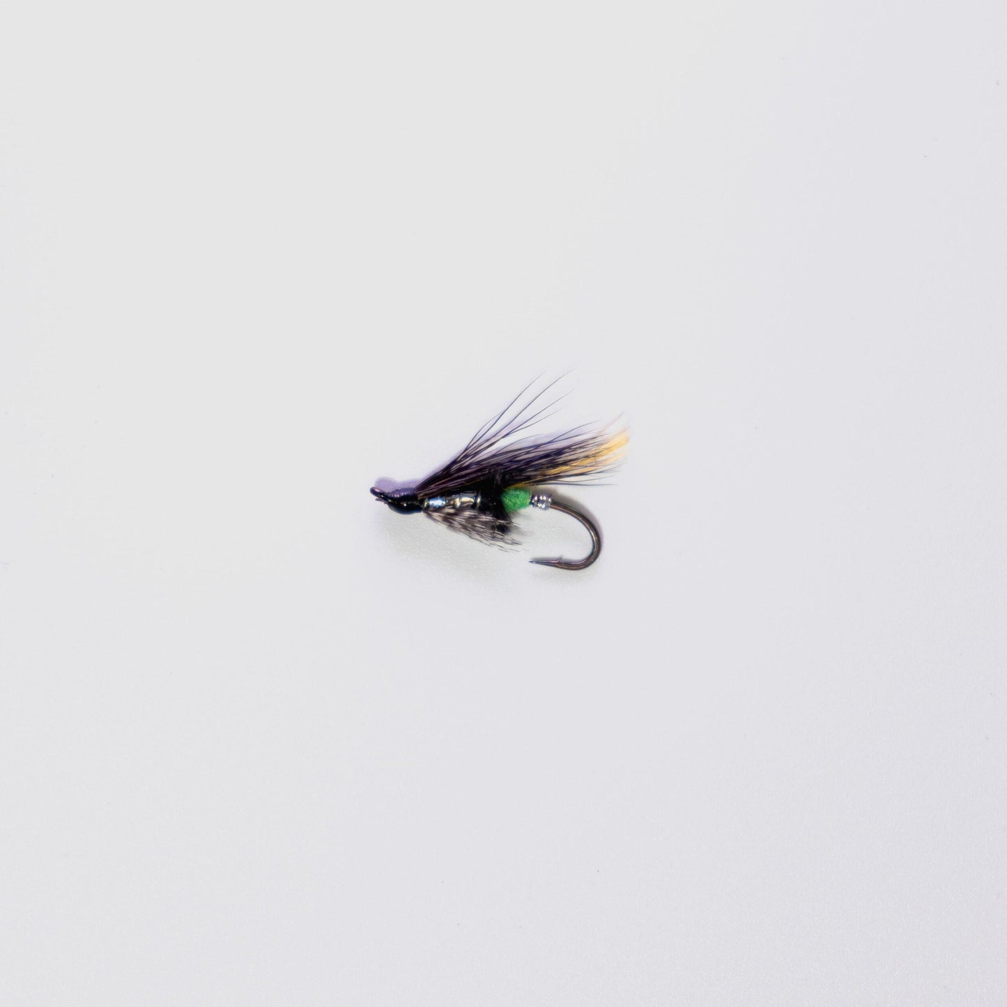 Wet Fly Silver Grey  Green Butt #12