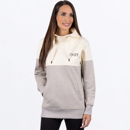 FXR Stripe Pullover Hoodie Oatmeal/Cream Size M