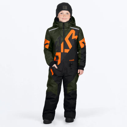 FXR Cold Cross CX Monosuit Children's Army Camo/Orange Size 2
