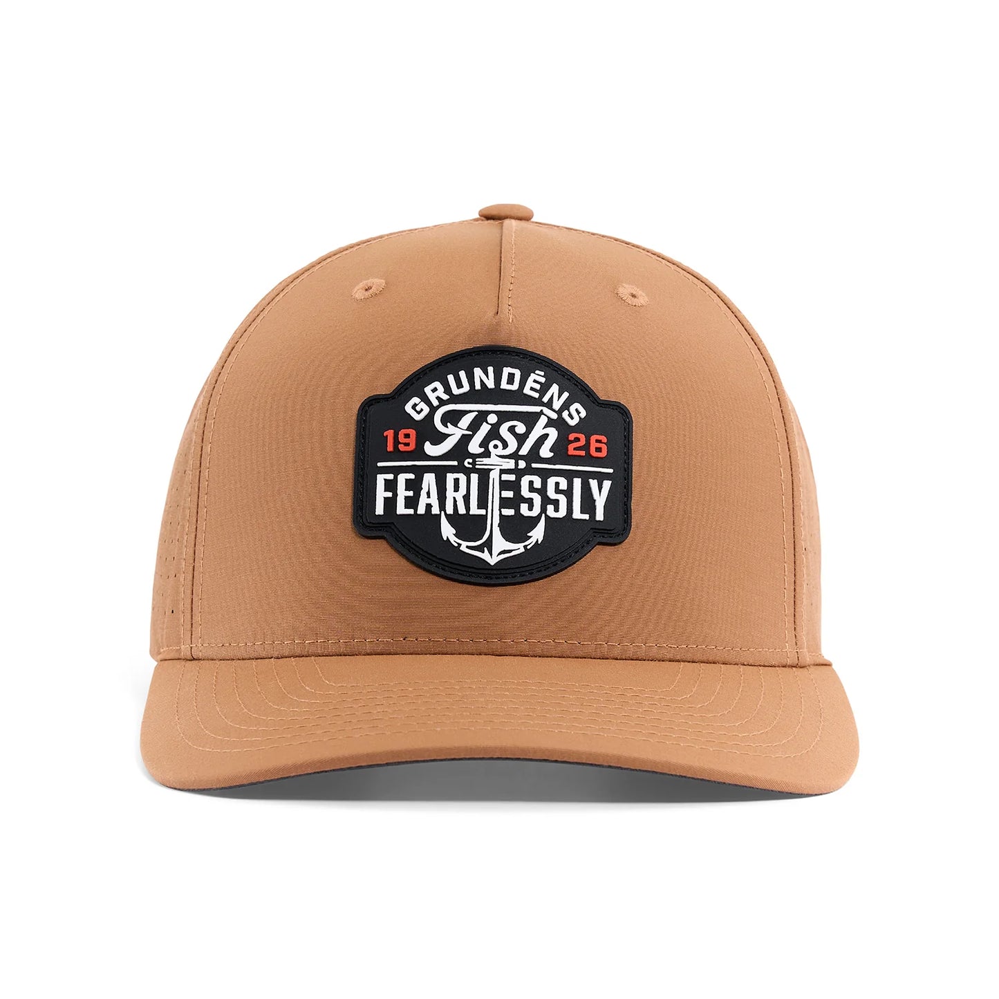 Grundens Fish Fearlessly Vented Hat Clay