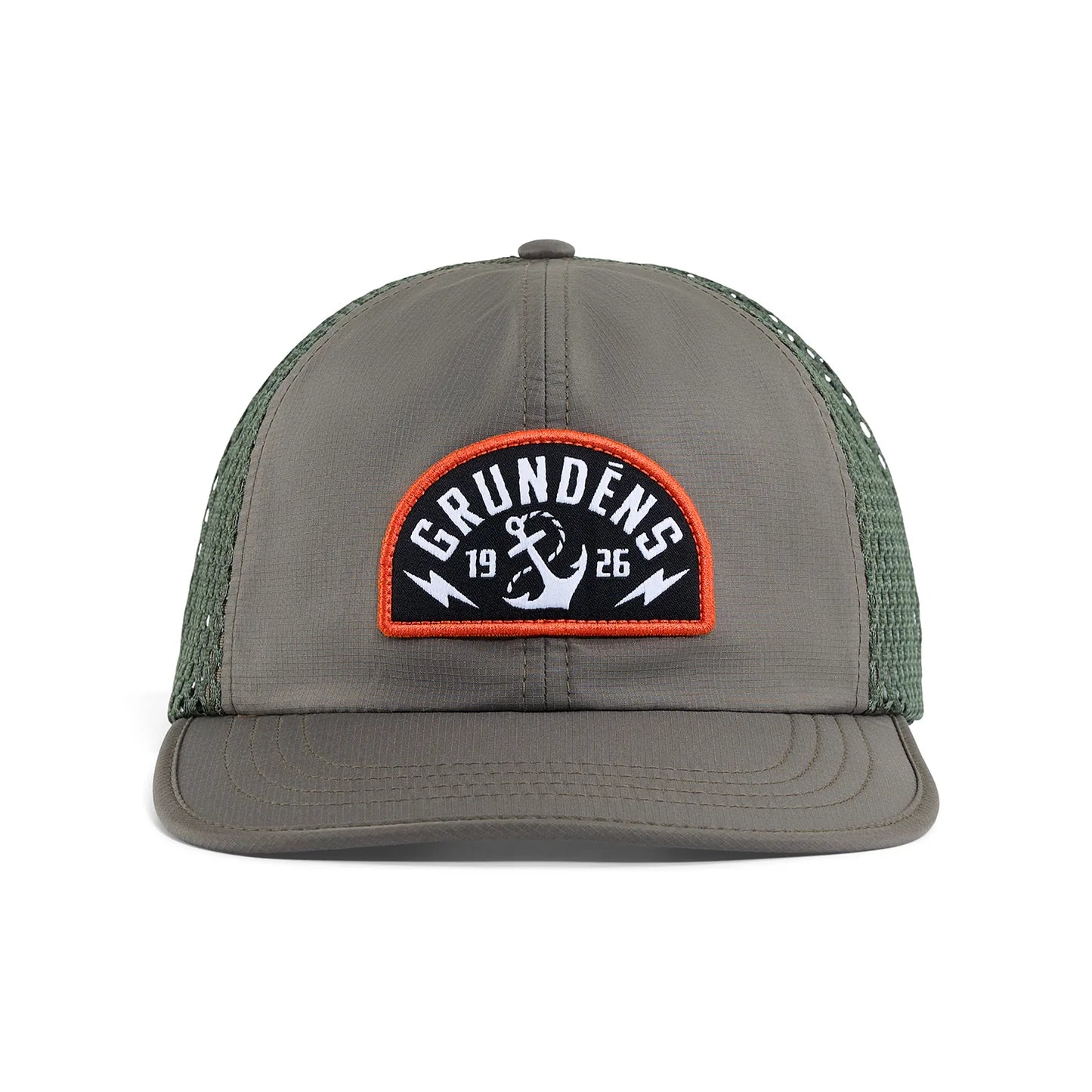 Grundens Stowaway Packable Trucker Hat Olive
