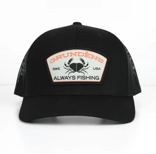 Grundens Always Fishing Trucker Hat Black OS