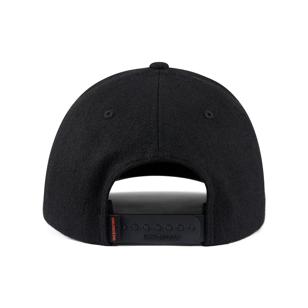 Grundens Logo Ancher Wool Trucker Hat Black