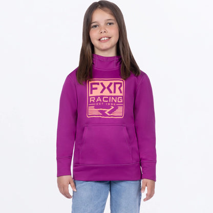 FXR Emblem Tech Hoodie Youths' Lt Wine and Melon Size M