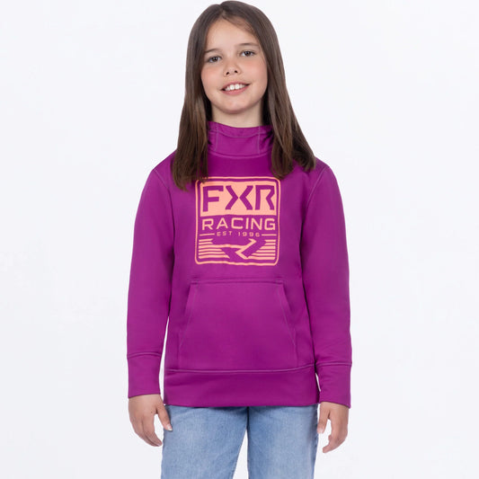 FXR Emblem Tech Hoodie Youths' Lt Wine/Melon Size L