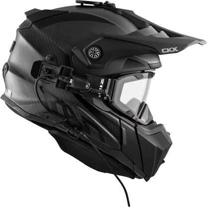 CKX Titan Helmet Electric Dual Lens Solid Glossy Black Size XL