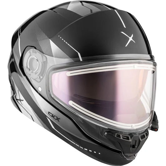 CKX Contact Artik Helmet Electric Double Shield Glossy Gray Size L