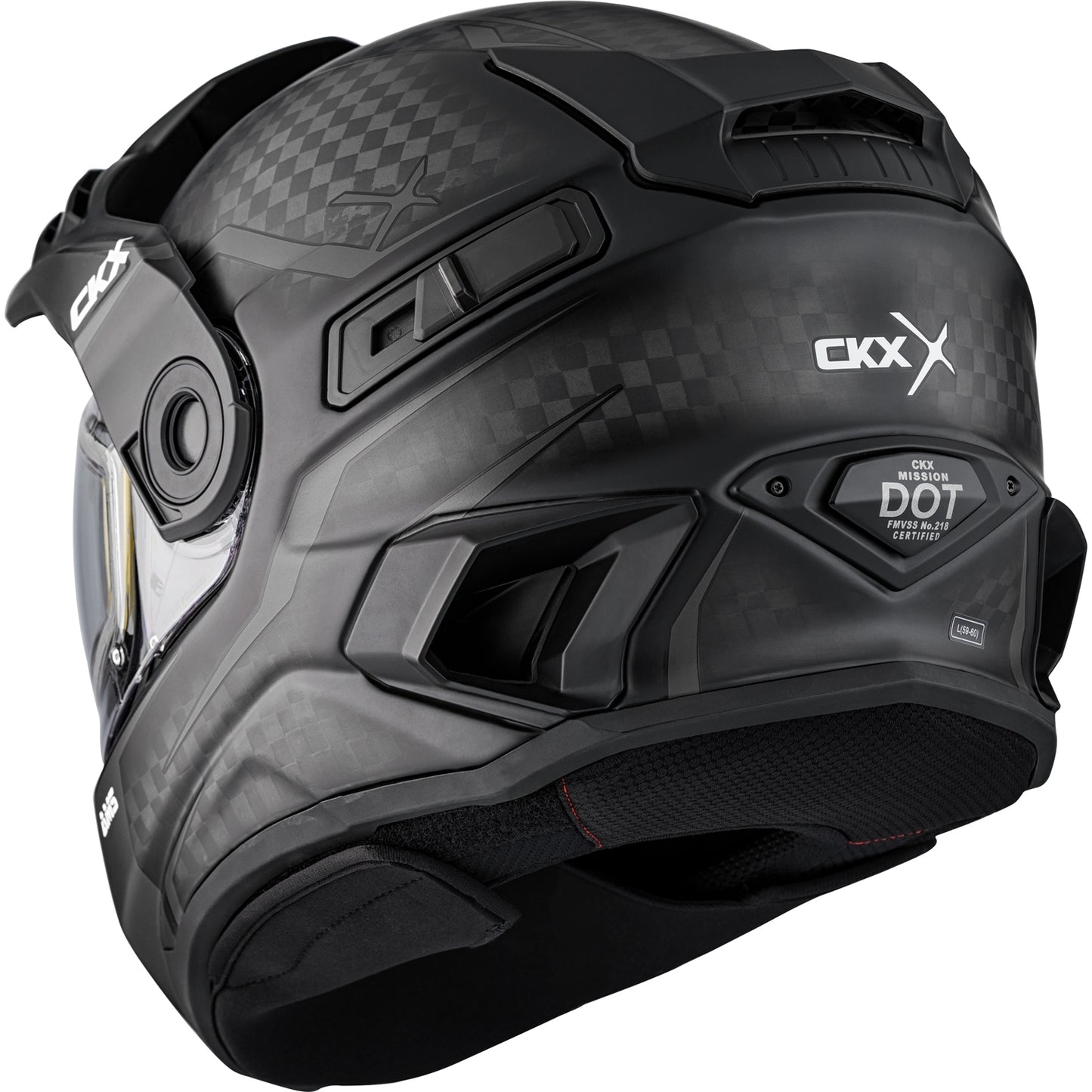 CKX Mission Helmet Carbon Fury DS Matte Grey Size XL