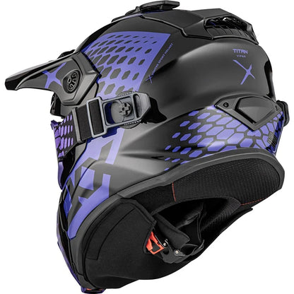 CKX Titan Original Helmet Viper Black and Purple Size L
