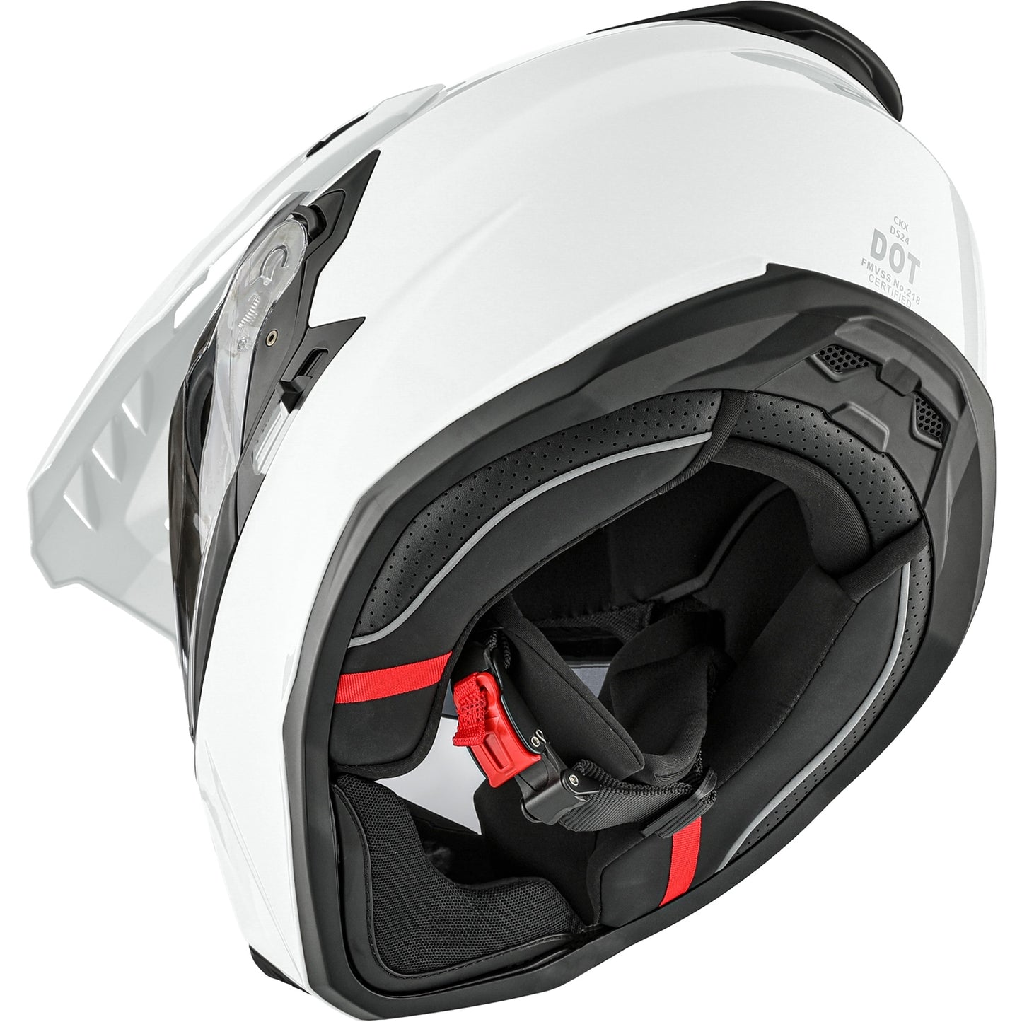 CKX DS24 Dual Sport Helmet Glossy Pearly White Size 2XL