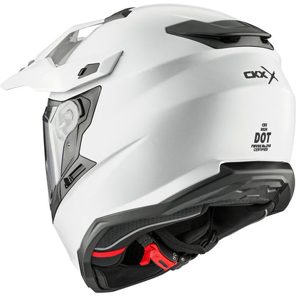 CKX DS24 Dual Sport Helmet Glossy Pearly White Size 2XL