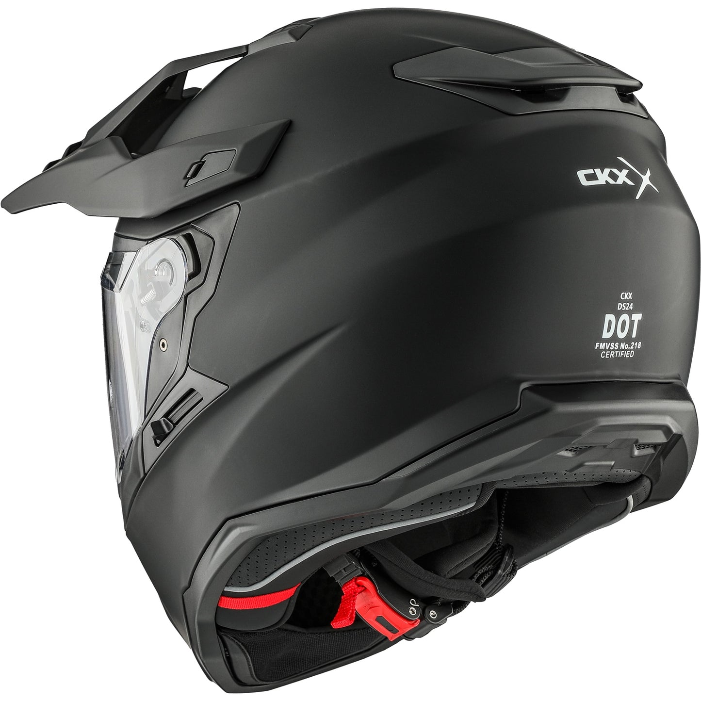 CKX DS24 Dual Sport Helmet Double Shield Matte Black Size XL