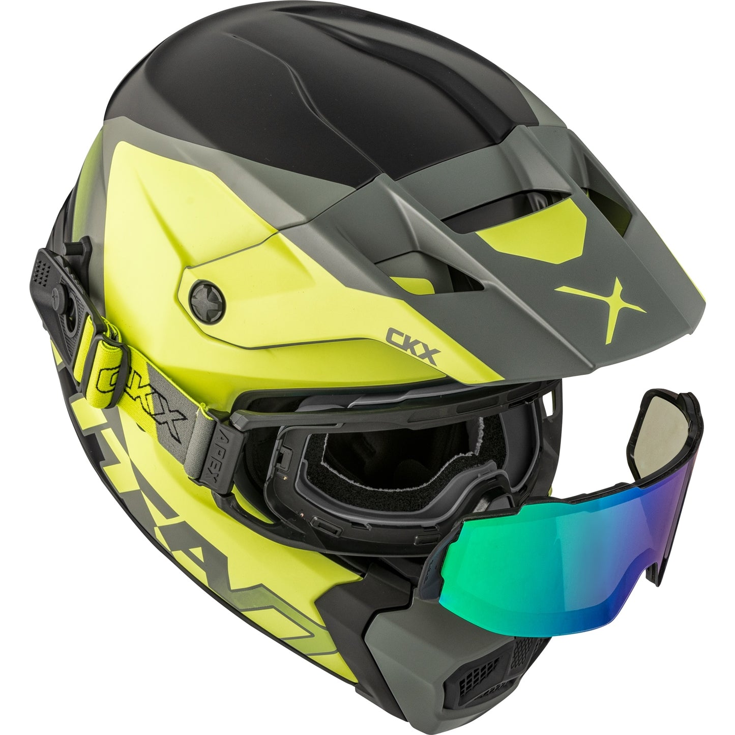 CKX Titan AMS DL Helmet Nunavut Matte Lime Size L