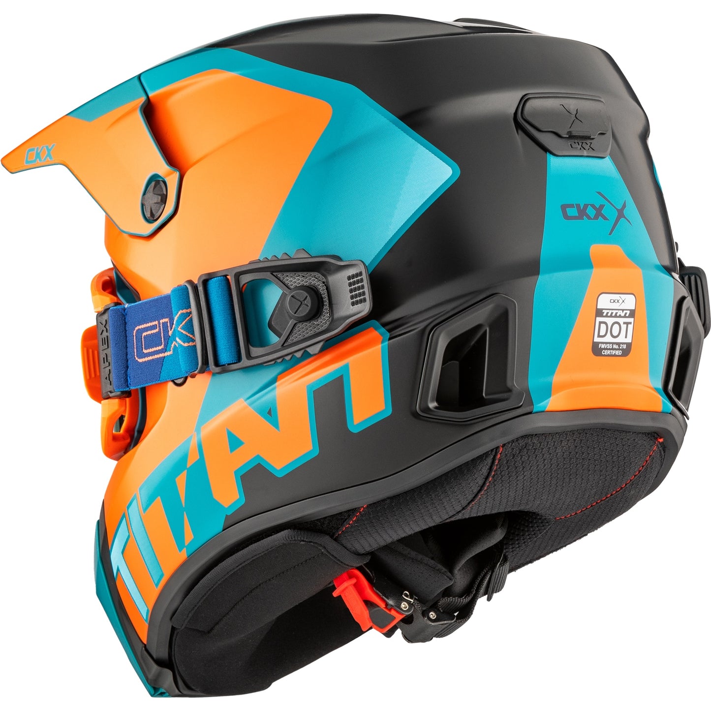 CKX Titan AMS DL Helmet Nunavut Orange and Matte Blue Size L