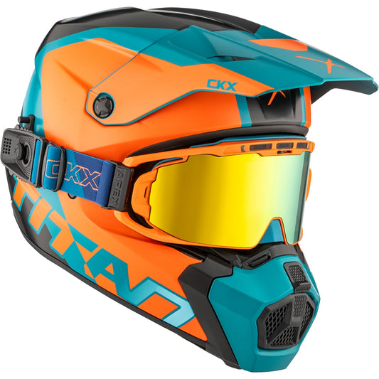 CKX Titan AMS DL Helmet Nunavut Orange and Matte Blue Size L