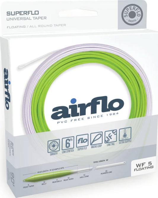 Airflo Superflo Power Taper Chartreuse/White WF8